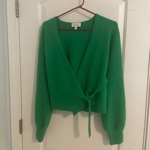 NWOT & Other Stories Green Wrap Cardigan